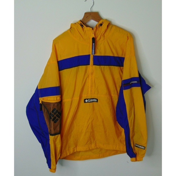 columbia yellow windbreaker